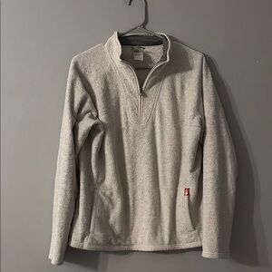 The North Face light gray Quarter Zip Up Fleece Jacket